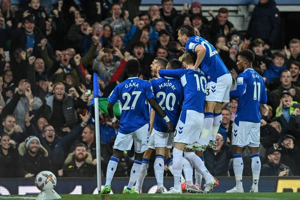 Alex Iwobi Everton Firar Sitt Mål Att Göra Det Premier — Stockfoto
