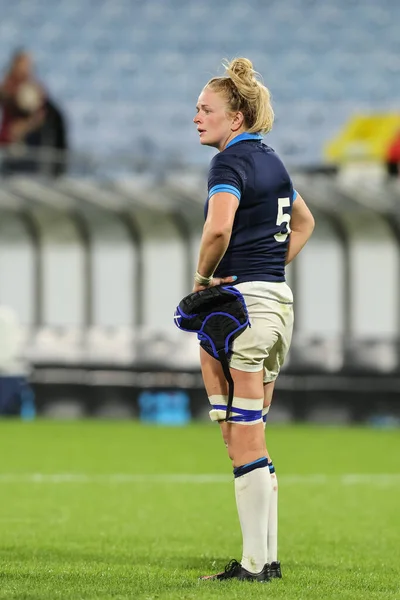 Sarah Bonar Från Skottland Finalen Women Rugby World Cup Matchen — Stockfoto