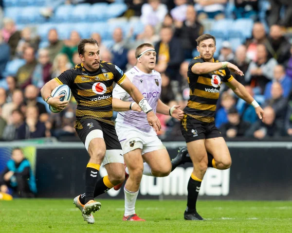 Burger Odendaal Wasps Rugby Udělal Přestávku Během Zápasu Gallagher Premiership — Stock fotografie