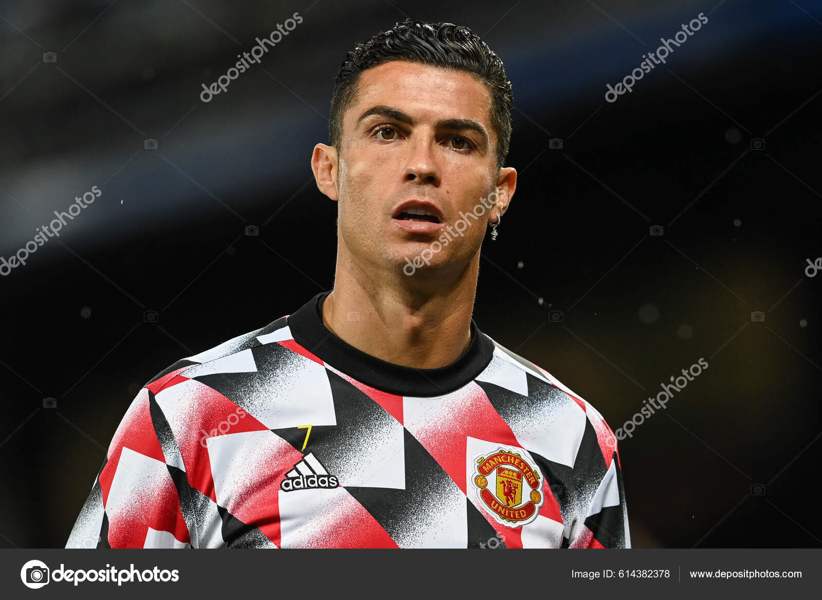 Cristiano Ronaldo Manchester United Pre Game Warmup Ahead Premier 