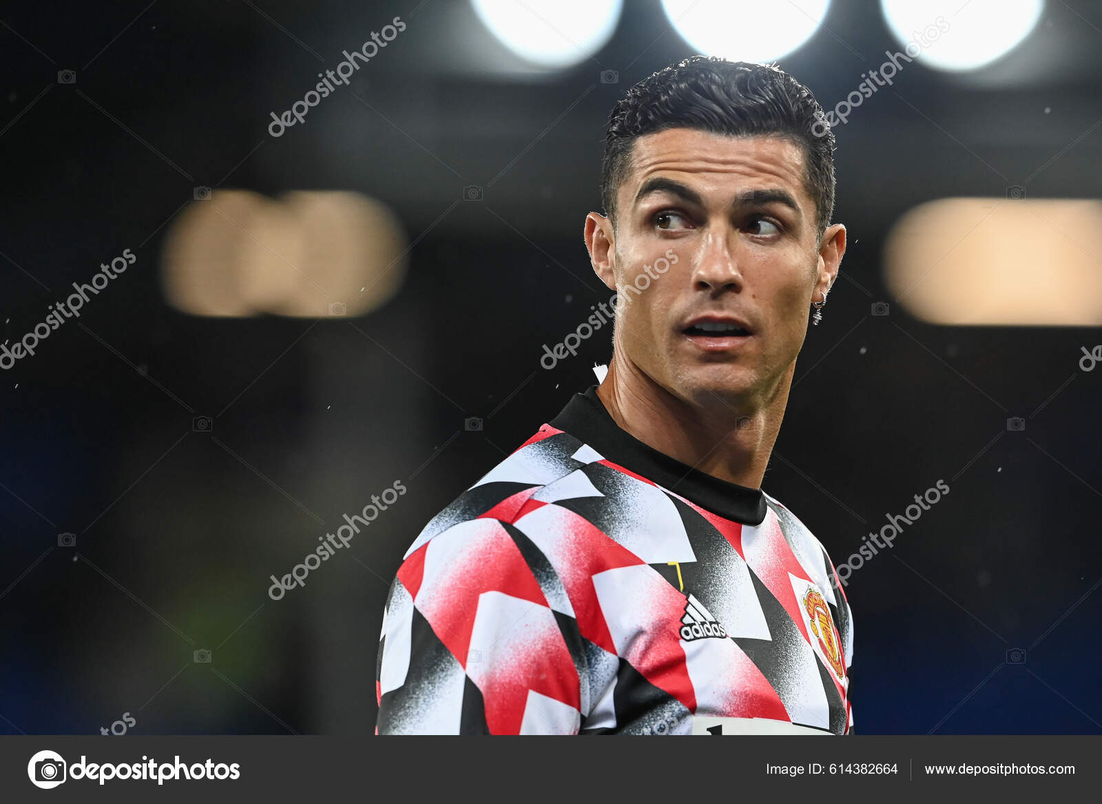 Cristiano Ronaldo Manchester United Pre Game Warmup Ahead Premier 