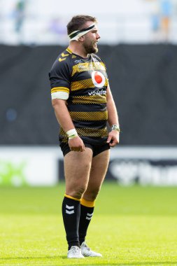 Wasps Rugby 'den Robin Hislop Gallagher Premiership maçı sırasında Coventry Building Society Arena' da Wasps Northampton Saints 'e karşı, 9 Ekim 202