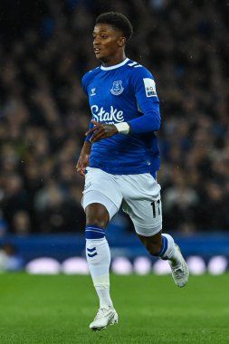 Everton 'dan Demarai Gray # 11 Premier League maçı sırasında Everton - Manchester United Goodison Park, Liverpool, İngiltere, 9 Ekim 202