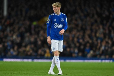 Everton 'dan Anthony Gordon # 10 Premier League maçı sırasında Everton - Manchester United Goodison Park, Liverpool, İngiltere, 9 Ekim 202