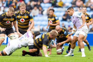 Wasps Rugby takımından John Ryan, 9 Ekim 202 'de Coventry Building Society Arena' da oynanan Gallagher Premiership maçı sırasında Northampton Saints 'ten Alex Moon' a yenildi.