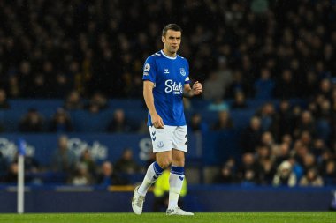 Premier Lig maçında Everton - Manchester United maçı sırasında Everton # 23 numaralı Samus Coleman Goodison Park, Liverpool, İngiltere, 9 Ekim 2022