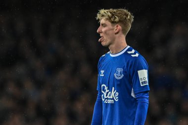 Everton 'dan Anthony Gordon # 10 Premier League maçı sırasında Everton - Manchester United Goodison Park, Liverpool, İngiltere, 9 Ekim 202