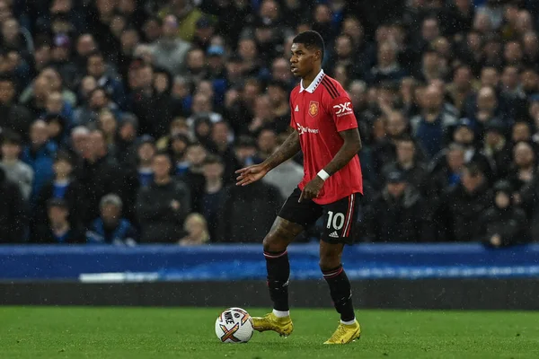 Marcus Rashford Van Manchester United Zoekt Een Pass Tijdens Premier — Stockfoto