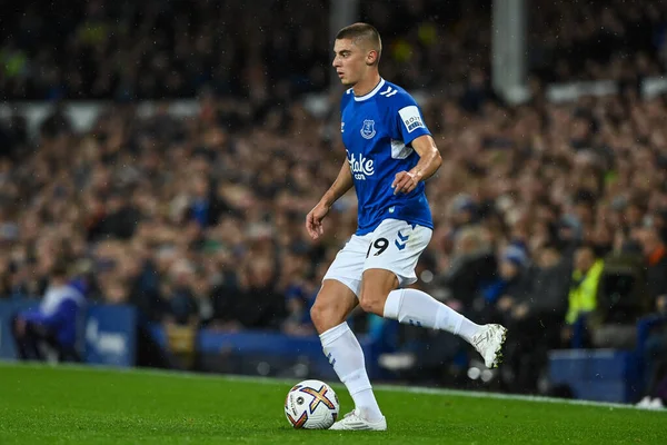 Vitaliy Mykolenko Van Everton Actie Tijdens Premier League Match Everton — Stockfoto