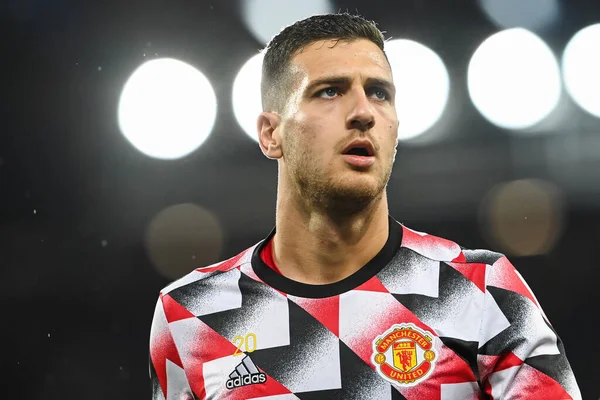 Manchester United Dan Diogo Dalot Premier League Maçı Öncesinde Goodison — Stok fotoğraf