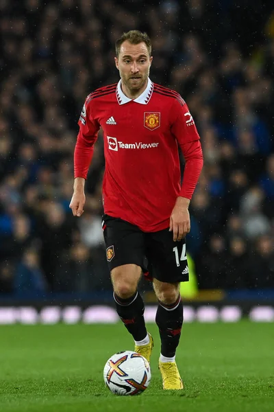 Christian Eriksen Von Manchester United Aktion Während Des Premier League — Stockfoto