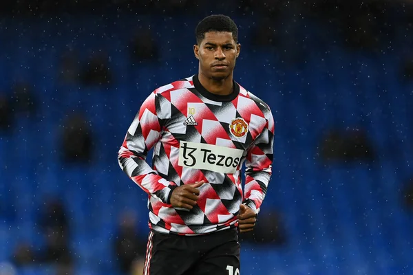 Marcus Rashford Van Manchester United Tijdens Warming Voor Premier League — Stockfoto