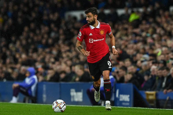 Bruno Fernandes Del Manchester United Una Pausa Con Pallone Durante — Foto Stock