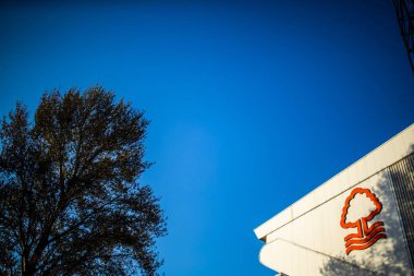 Premier Lig maçından önce Nottingham Forest, Aston Villa 'ya karşı City Ground, Nottingham, İngiltere' de 10 Ekim 202 'de oynanan maçın genel görünümü.