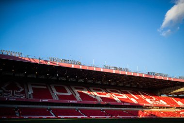 Premier Lig maçından önce Nottingham Forest, Aston Villa 'ya karşı City Ground, Nottingham, İngiltere' de 10 Ekim 202 'de oynanan maçın genel görünümü.