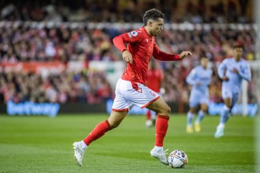 Nottingham Ormanı 'ndan Brennan Johnson # 20 Premier League maçında Nottingham Forest - Aston Villa - City Ground, Nottingham, İngiltere, 10 Ekim 202