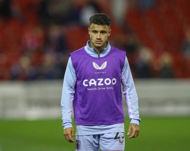 Aston Villa 'dan Philippe Coutinho # 23 Premier Lig maçından önceki hazırlık maçında Nottingham Forest, Aston Villa' ya karşı City Ground, Nottingham, İngiltere, 10 Ekim 202