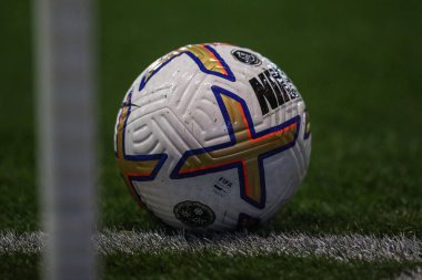 Maç topu Premier Lig maçı sırasında Nottingham Forest ile Aston Villa arasında City Ground, Nottingham, İngiltere 'de 10 Ekim 202' de görülmüştür.