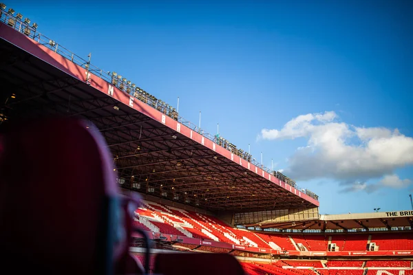 Vista General City Ground Antes Del Partido Premier League Nottingham —  Fotos de Stock