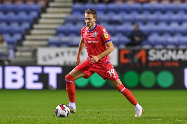 Ryan Hedges Blackburn Rovers Action Sky Bet Championship Match Wigan — Φωτογραφία Αρχείου