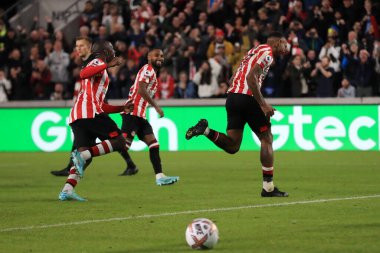 Brentford 17 numaralı Ivan Toney Premier Lig karşılaşmasında Brentford, Brighton ve Hove Albion 'a karşı Brentford Community Stadyumu, Londra, İngiltere' de 14 Ekim 202 'de oynanan maçta 2-0 berabere kaldı.