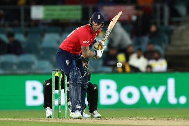 İngiliz Ben Stokes, 3 Avustralya 'dan 3' üncü Dettol T20I Serisi sırasında Manuka Oval, Canberra, Avustralya 'da İngiltere' ye karşı 14 Ekim 202