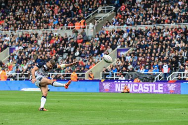 İngiltere 'den Tommy Makinson, Rugby Ligi Dünya Kupası 2021 karşılaşmasında İngiltere' ye karşı Samoa maçında 15 Ekim 202 'de St. James' s Park, Newcastle 'da gol attı.