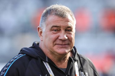 Shaun Wane İngiltere Teknik Direktörü, Rugby Ligi Dünya Kupası 2021 karşılaşmasından önce St. James 's Park, Newcastle, İngiltere, 15 Ekim 2022' de St Jamess Park 'a geldi.