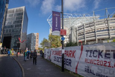 St Jamess Park 'ın genel görünümü, Rugby Ligi Dünya Kupası 2021' in önünde İngiltere ile Samoa arasındaki St. James 's Park, Newcastle, İngiltere, 15 Ekim 2022