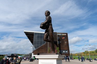 StoneX Stadyumu, Londra, 15 Ekim 202 'de oynanan Gallagher Premiership maçında StoneX-Bath Rugby maçı sırasında Stones Stadyumu' nun zemin manzarası.