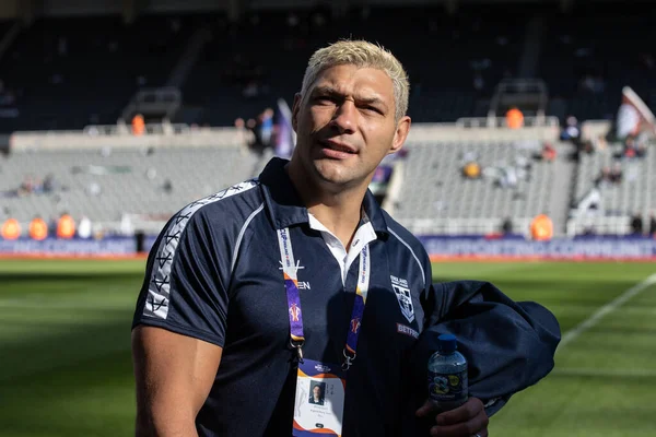 Ryan Hall England Arriveert Jamess Park Voor Rugby League World — Stockfoto