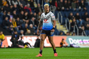 2021 Dünya Rugby Ligi Kupası 'nda Fiji' ye karşı Headingley Stadyumu, Leeds, Birleşik Krallık 'ta oynanan karşılaşmada Fiji Viliame Kikau, 15 Ekim 202