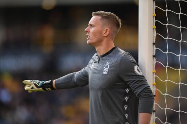 Nottingham Ormanı 1. Dekan Henderson Premier Lig maçı sırasında Wolverhampton Wanderers Nottingham Ormanı 'na karşı Molineux, Wolverhampton, İngiltere, 15 Ekim 202