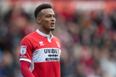 Middlesbrough 'dan Rodrigo Muniz # 9 numara Middlesbrough, Middlesbrough - Blackburn Rovers maçı sırasında Riverside Stadyumu, Middlesbrough, İngiltere, 15 Ekim 202