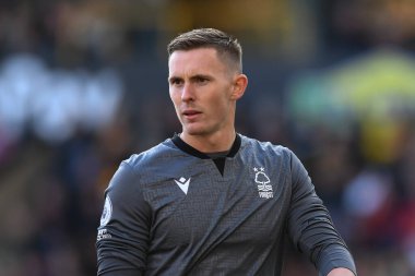 Nottingham Ormanı 1. Dekan Henderson Premier Lig maçı sırasında Wolverhampton Wanderers Nottingham Ormanı 'na karşı Molineux, Wolverhampton, İngiltere, 15 Ekim 202