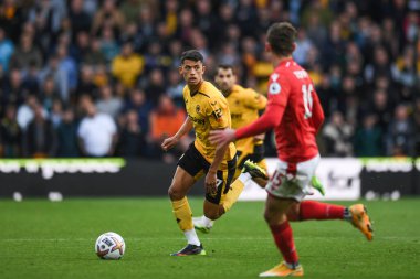 Matheus Nunes # 27 of Wolverhampton Wanderers Premier League maçında Wolverhampton Wanderers Nottingham Forest 'a karşı Molineux, Wolverhampton, Birleşik Krallık, 15 Ekim 202