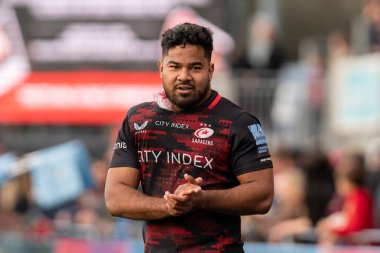  Kapeli Pifeleti # 2 Saracens maçının sonunda Gallagher Premiership maçında Saracens - Bath Rugby StoneX Stadyumu, Londra, İngiltere, 15 Ekim 202