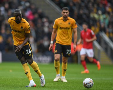 Wolverhampton Wanderers maçında Toti Gomes # 24 Premier League maçında Wolverhampton Wanderers Nottingham Forest 'a karşı Molineux, Wolverhampton, Birleşik Krallık, 15 Ekim 202