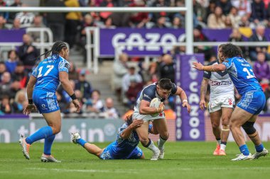 İngiliz Victor Radley, Rugby Ligi Dünya Kupası 2021 karşılaşmasında İngiltere ile Samoa arasında St. James 's Park, Newcastle, İngiltere, 15 Ekim 202