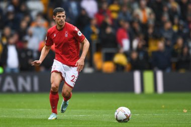 Nottingham Ormanı 'ndan Remo Freuler # 23 Premier League maçı sırasında Wolverhampton Wanderers - Nottingham Ormanı, Molineux, Wolverhampton, Birleşik Krallık, 15 Ekim 202