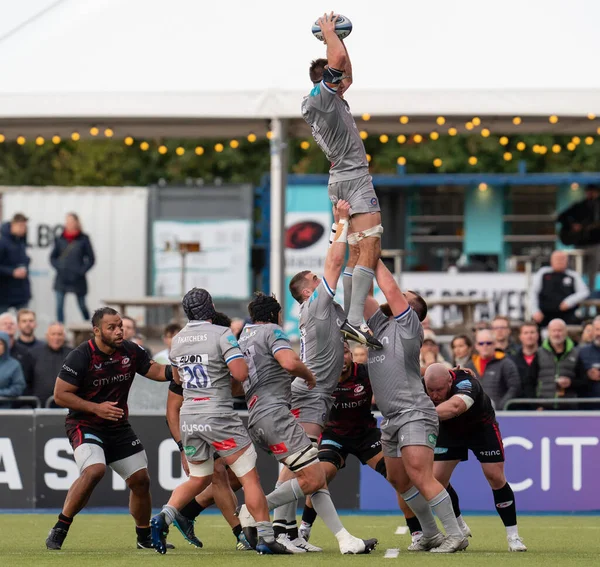 Josh Bayliss Van Bath Rugby Wint Line Out Tijdens Gallagher — Stockfoto