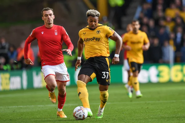 Adama Traor Van Wolverhampton Wanderers Tijdens Premier League Wedstrijd Wolverhampton — Stockfoto