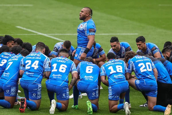 Junior Paulo Samoa Esegue Siva Tau Durante Coppa Del Mondo — Foto Stock