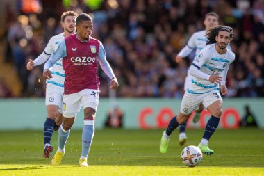 Aston Villa 'dan Leon Bailey # 31 Premier Lig maçında Aston Villa Chelsea' ye karşı Villa Park, Birmingham, İngiltere, 16 Ekim 202