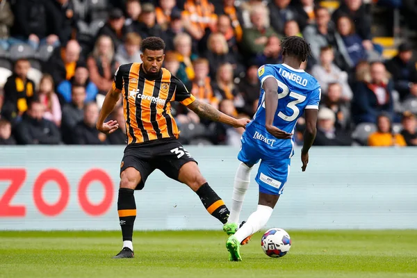 Cyrus Christie Hull City Emmanuel Longelo Birmingham City Sky Bet — Stock Fotó