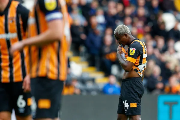 Jean Michal Seri Hull City Reacciona Durante Sky Bet Championship —  Fotos de Stock