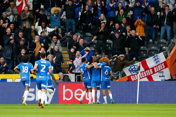 Juninho Bacuna Birmingham City Comemora Marcar Gol Para Chegar Durante — Fotografia de Stock