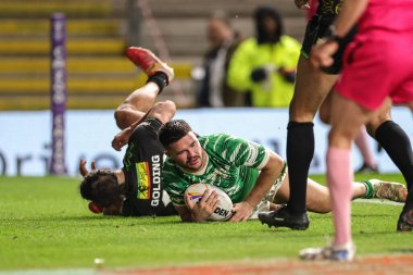 İrlandalı James Bentley, Rugby Ligi Dünya Kupası 2021 karşılaşmasında Jamaika ile İrlanda 'nın Headingley Stadyumu, Leeds, İngiltere, 16 Ekim 202' de karşılaşacak.