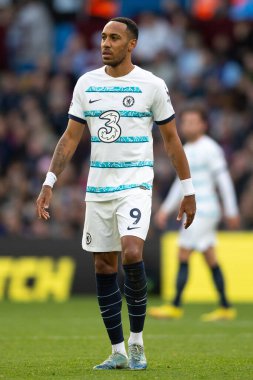 Pierre-Emerick Aubameyang # 9 Chelsea Premier Lig maçı sırasında Aston Villa Chelsea 'ye karşı Villa Park, Birmingham, Birleşik Krallık, 16 Ekim 202
