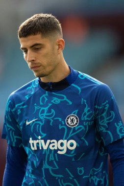 Chelsea 'den Kai Havertz # 29 Premier Lig karşılaşmasında Aston Villa Chelsea' ye karşı Villa Park, Birmingham, İngiltere, 16 Ekim 202